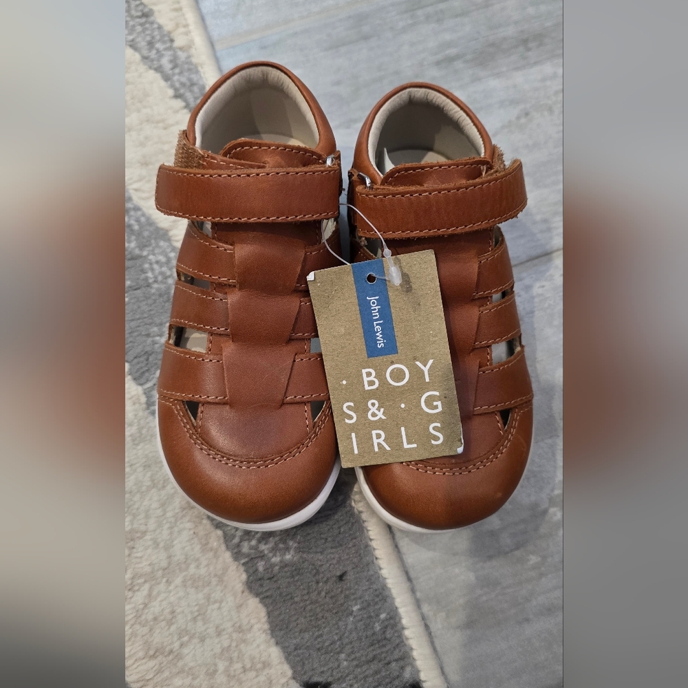 Tan Leather Sandals For Boys Or Girls